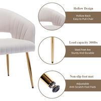Fauteuil rembourré en métal noir durable avec revêtement beige ou tissu personnalisé pour restaurant