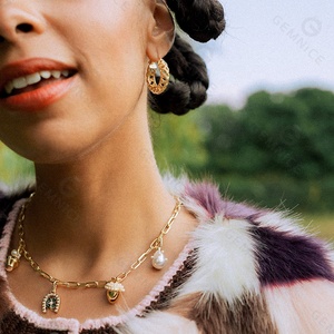 Orecchini a Cerchio Grande con Design Intrecciato, Gioielli Economici alla Moda di Gemnel Yiwu per Donne - Product Image 3