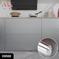Papier adhésif en aluminium pour cuisine, autocollant anti-graisse pour crédence, revêtement de protection pour armoires et étagères