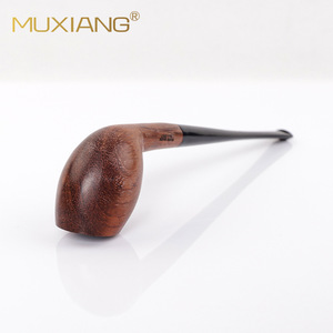 Muxiang Wooden Smoking Pipe Bent Type Solid Rosewood Long Handle Customizable Gift - Product Image 4