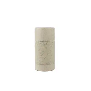 50 Ml Wholesale Custom Empty Biodegradable Wheat Straw PCR Twist Up Deodorant Stick Container Round Tube Packaging