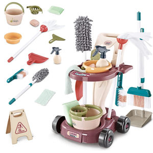 Ensemble de nettoyage pour enfants <span class=keywords><strong>jouet</strong></span> pour les tout-petits semblant de jouer <span class=keywords><strong>chariot</strong></span> de nettoyage ménage jeu <span class=keywords><strong>balai</strong></span> vadrouille - Product Image 3
