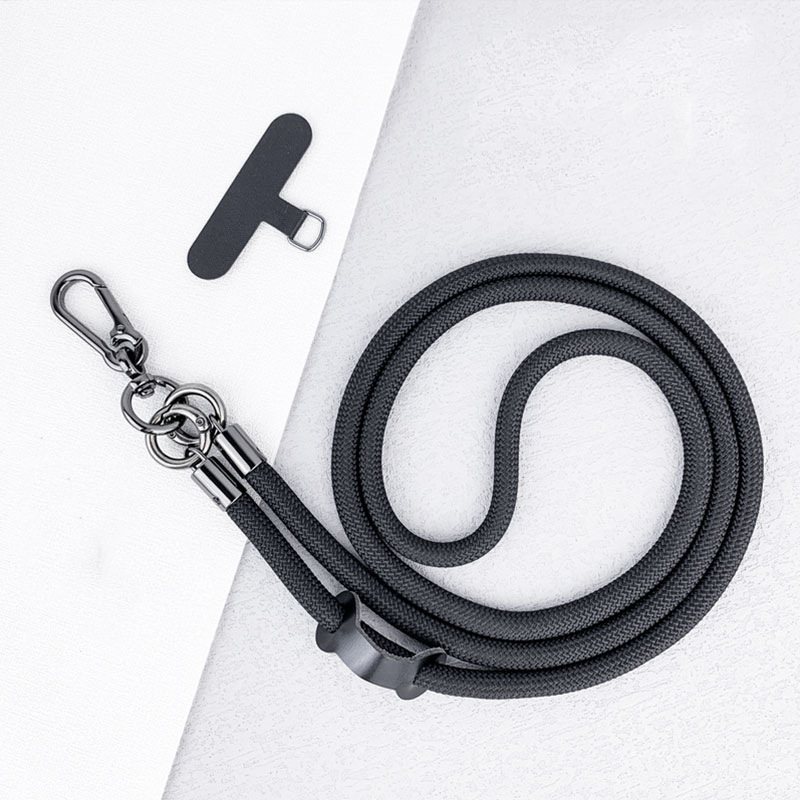 Wholesale Cheap 1.2M Personalized logo Phone Lanyard Nylon Lanyard with Key Chain Ring and Shim for Business Promotional Gift.