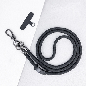 Wholesale Cheap 1.2M Personalized logo Phone Lanyard Nylon Lanyard with Key Chain Ring and Shim for Business Promotional Gift.