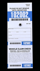 Biglietti per Valet Parking a 3 Parti <span class=keywords><strong>con</strong></span> Codice a Barre, Numerati, <span class=keywords><strong>con</strong></span> Scontrino per Ritiro Chiavi, Perforati - Product Image 3