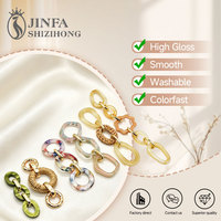 Rantai Penghubung Bikini Resin Akrilik, Cincin Anyaman Rotan, Gesper Pakaian Renang, Warna Kustom, Aksesoris Perlengkapan Pakaian