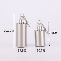 Mini bouteille de vin rectangulaire en acier inoxydable avec logo personnalisé, porte-clés, flacon de poche portable, cadeau en gros