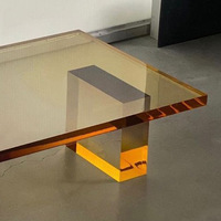 Table basse design moderne minimaliste pour salon, table basse en acrylique dégradé pour canapé