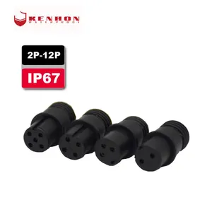 Wholesale Price 2 3 4 5 6 Pin M12 Cable Assembly IP67 Ip68 Electrical Plug Socket High Voltage Waterproof Connector