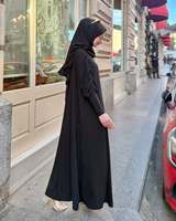 Robe Abaya de Prière Portable Faite à la Main, Respirante, Légère, Coupe Classique, Antistatique, Grande Taille, Élégante, Florale, Longueur Cheville, pour Femme Musulmane