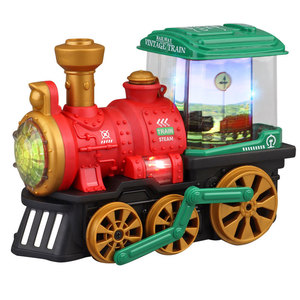 เครื่องพ่นไอน้ำไฟฟ้าแบบย้อนยุคไฟสีสันสดใสแนวรถไฟ - Product Image 1