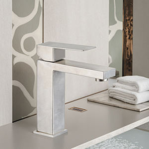 <span class=keywords><strong>Grifo</strong></span> de Baño SANIVITAL de Acero Inoxidable <span class=keywords><strong>con</strong></span> Válvula Cerámica de un Solo <span class=keywords><strong>Grifo</strong></span>, Mezclador Cuadrado para Lavabo, Acabado Cepillado, para Gimnasio - Product Image 1