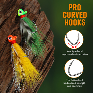 40 件/袋 金属羽毛飞蝇钓鱼钩 手工绑制毛线鱼饵 10 种颜色 适用于鳟鱼、鲈鱼和泛鱼 - 河流和湖泊钓鱼 - Product Image 5