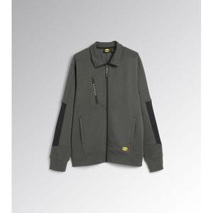 Chaqueta de Seguridad de Alta Visibilidad Diadora, Color Gris Acero, Talla M, Sudadera Cepillada 80% Algodón 20% Poliéster, Ropa de Seguridad Reflectante - Product Image 1