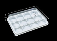 Boîte à gâteau carrée en plastique transparent à 12 compartiments avec couvercle, jetable, idéale pour macarons, tartes aux œufs, et autres friandises
