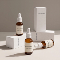 En stock, flacon compte-gouttes en verre ambré pour soins de la peau, huile essentielle, sérum, emballage anti-effraction, 30 ml