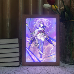 Lámpara LED con Marco de Fotos de Anime de Genshin Impact, Demon Slayer y DBZ Son Goku para Decoración <span class=keywords><strong>del</strong></span> Hogar y Sala de Juegos - Product Image 1