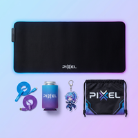 Ensemble cadeau de jeu Esports personnalisé Tapis de souris LED RVB Tapis de bureau Câble de charge USB Kit de swag pour événement de joueur