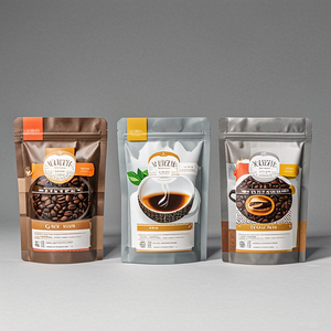 Custom Gravure Printed PE 100g 250g 500g Recyclable Coffee Bean Packaging Bag <b>Zip</b> Lock Stand up <b>Pouch</b> - Product Image 1