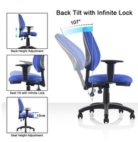 Chaises de bureau ergonomiques de fabrication économique pour le travail, le jeu et le bureau, avec fonction pivotante