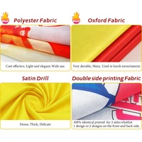 Drapeau mural portable en polyester, imprimé numériquement en couleur, résistant à l'eau, avec logo personnalisé, 3x5 pieds