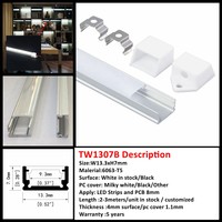 Profilé LED en aluminium sous-meuble, petite taille, pour éclairage de placard et vitrine, compatible avec bande LED