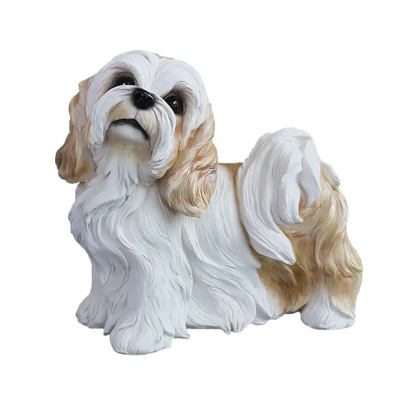 थोक विशुद्ध रूप से हस्तनिर्मित पुन: प्रयोज्य पर्यावरण के अनुकूल छोटे प्यारा कुत्ता पशु आभूषण फैशन आधुनिक चीनी मिट्टी कला घर सजावट