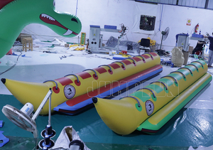 Promotion exceptionnelle : Bateau banane gonflable 8 places <span class=keywords><strong>2023</strong></span> pour enfants et adultes – Tube aquatique tractable pour eaux fraîches - Product Image 2
