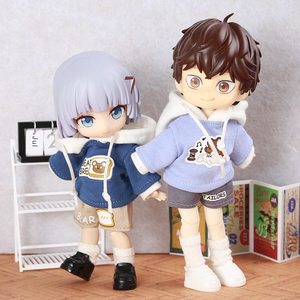 בגדי בובות OB11 סט קפוצ'ון קטן וחמוד מכנסיים חלקים GSC P9 טופ YMY 12 נקודות בגדי בובות BJD - Product Image 1