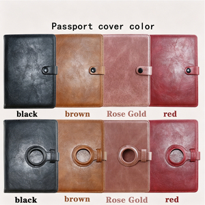 Rfid bloqueo PU cuero genuino equipaje etiqueta pasaporte titular Canadá cuero cartera cubierta con Gps aire ranura etiqueta - Product Image 2