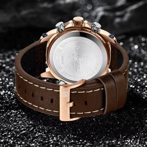 NAVIFORCE <span class=keywords><strong>Montre</strong></span> 9236 Nouveau Double Affichage Sport Étanche Horloge Numérique Hommes Cuir Haute Qualité Montres Quartz pour Hommes - Product Image 4