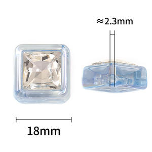 ลูกปัดอะคริลิคสีใสฝังเพชรด้านเดียวเคลือบด้วย UV คุณสมบัติที่เป็นเอกลักษณ์ - Product Image 3