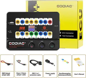 GODIAG GT100 + OBDII Breakout Box, détecteur de protocole OBD et CAN avancé pour les tests ECU sur banc et les diagnostics de voiture