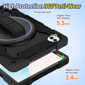 Étui de <span class=keywords><strong>tablette</strong></span> en silicone antichoc avec bandoulière intégrée pour Honor Pad <span class=keywords><strong>10</strong></span> 12,1 <span class=keywords><strong>pouces</strong></span>, avec béquille rotative et dragonne - Product Image 4