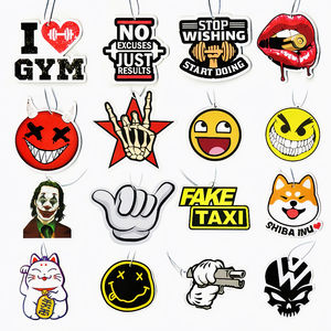 Hochwertiges benutzer definiertes Logo Gestanzte kleine Baumform Starke duftende langlebige Eis düfte Auto-Parfüm-hängende Auto-Lufter frischer - Product Image 5