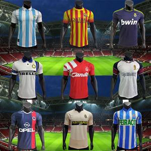 Maillot <span class=keywords><strong>de</strong></span> football rétro unisexe en polyester à manches courtes respirant pour adultes – Argentine, Barcelone, <span class=keywords><strong>Paris</strong></span> - Product Image 3