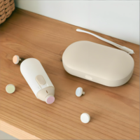 Lime à ongles électrique pour bébé, sûre, douce et silencieuse, avec lumière LED pour l'entretien des ongles des nourrissons la nuit
