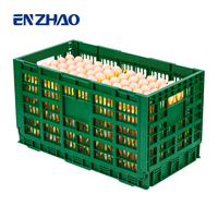 Bacs de transport empilables et emboîtables en plastique rigide durable pour fruits, légumes et œufs, avec trous, en vente