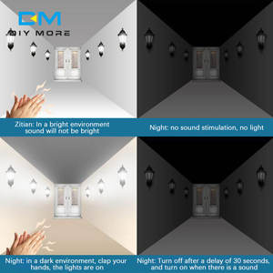 220V サウンド音声センサースイッチ屋内/AC85V-265V 50Hz マイクロ波レーダーモーションセンサーモジュールインテリジェント自動オンオフライトスイッチ - Product Image 3