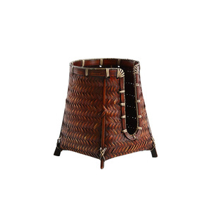 Retro bamboo woven cup holder, teacup <b>storage</b> tube, tea set, tea ceremony accessories, tasting cup <b>storage</b> tube, chopstick - Product Image 4