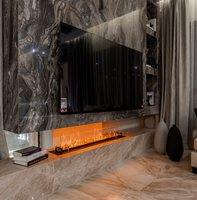 Cheminée électrique moderne la plus réaliste, lumière led, vapeur d'eau, cheminée pour la décoration d'appartement