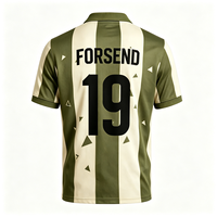 Maillot de football à col en V rayé, respirant et anti-humidité, personnalisable, grandes tailles, pour entraînements et matchs de club