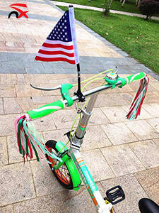 Bandera de todos los países, tamaño personalizado, 5,5x8 pulgadas, poliéster, Bandera de seguridad para <span class=keywords><strong>bicicletas</strong></span> americanas, bandera con poste - Product Image 5