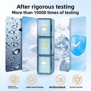 Contenitore Portapillole Transfrontaliero in Inglese, Organizzatore Settimanale con 21/28 Scomparti (Mattina, Mezzogiorno, Sera) - Product Image 3