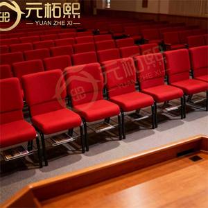 Atacado Barato Intertravamento Acochoado Auditório Cadeira Empilhável Metal para Conferência Igreja Jantar Farmhouse Outdoor Hotel Use - Product Image 3