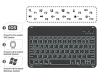 Kenke Produk Terbaru Keyboard Cover Nirkabel Bluetooth dengan Lampu Latar Magnetik Kuat dan Tempat Pensil untuk iPad Generasi ke-10 10.9 Inci