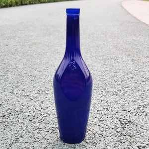 RSG-botella vacía de corcho para vino, Ron, Licor, Gin, Whisky, contenedor Xo redondo de 750ml, vidrio azul cobalto de colores, botella de 700ml - Product Image 3