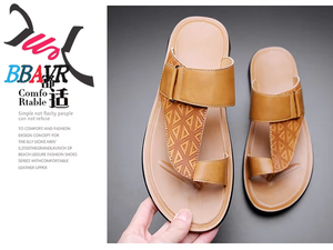 Sandalias Deportivas para Hombre, de Piel Auténtica con Suela de PU, Multiusos para Interiores y Exteriores, Pantuflas de Verano - Product Image 2