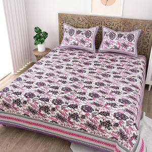 Parure de lit en polyester 100% avec housse de couette et draps, motif de fleurs de fougère, couleur unie, unique et populaire, best-seller 2025 - Product Image 1