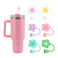 Offre Spéciale : Embouts de Paille en Silicone en Forme de Fleur de 10 mm avec Couvercles pour Gobelets de 30 oz et 40 oz – Ensemble Stane